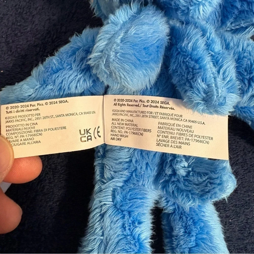 13” Sonic The Hedgehog 3 Plush Stuffed Toy Jakks Pacific 2024 Sega Game Movie